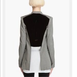 Alexander Wang Gray blazer. With black velvet back